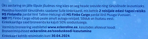 Laevapiletid (kinkekaart) Tallinn - Helsinki (2 foto / 3)