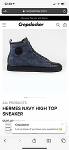 Hermes Navy High Top Sneakers (5 foto / 5)