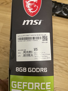 MSI GeForce RTX™ 3060Ti VENTUS 3X OC 3060 Ti (3 foto / 3)