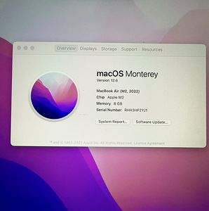 Apple MacBook Air M2 (2022), 8GB RAM, 256GB SSD (3 foto / 6)