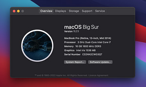 MacBook Pro Retina 13 (Mid 2014 3GHz i7 16GB RAM 1TB SSD) (8 foto / 9)