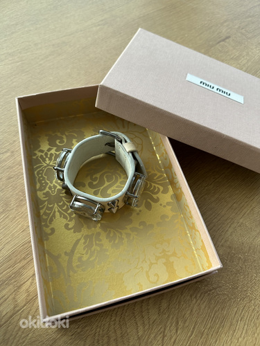 Кожаный браслет miu Miu, оригинал. (фото #3)