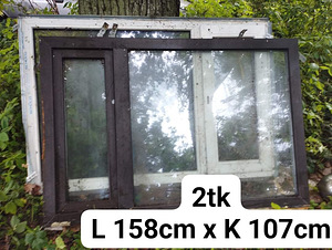 Окно ПВХ Д158см x В 107см (в наличии 2 шт)