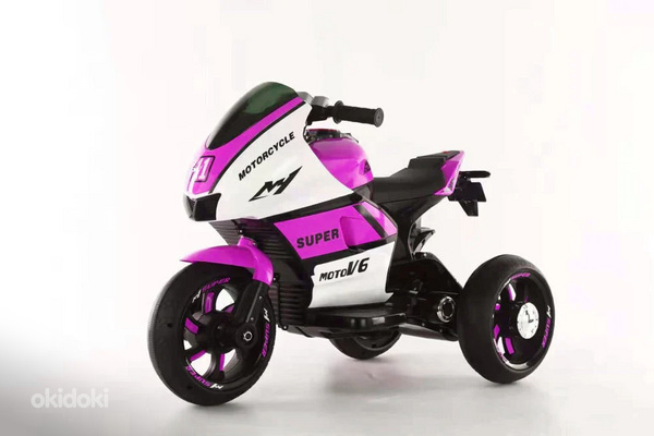 Детский электромотоцикл Moto V6 HT-5188, розовый (фото #1)