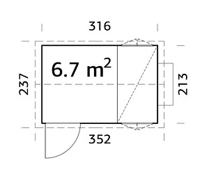 Kanala 3,2x2,1m plekk-katusega TASUTA VEDU (5 foto / 5)
