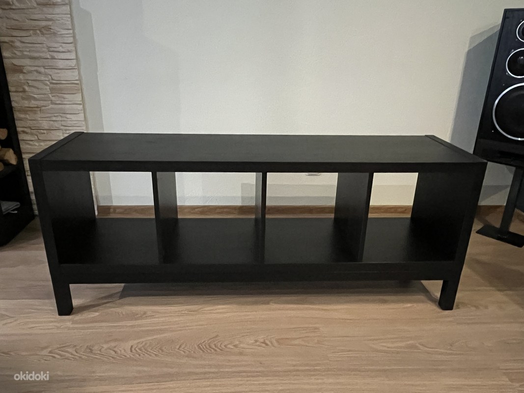 IKEA alusraamiga riiul, mustjaspruun/must, 147x59 cm - Kohtla-Järve, Ida-Virumaa, Stellaažid ja riiulid – okidoki
