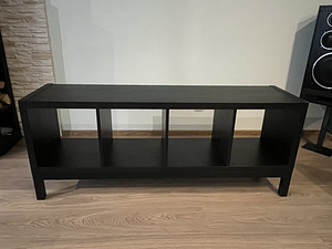 IKEA alusraamiga riiul, mustjaspruun/must, 147x59 cm (1 foto / 2)
