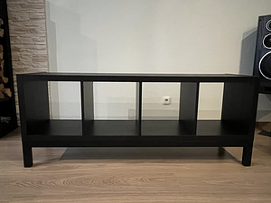 IKEA alusraamiga riiul, mustjaspruun/must, 147x59 cm (2 foto / 2)