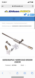 2x Kardinapuu (16mm Duo KROOM 250 cm) (2 foto / 3)