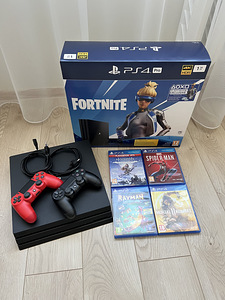 PS4 pro 1tb + pult ja 4 mängu (1 foto / 1)