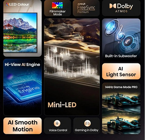 Hisense TV E8Q, 50'', 4K UHD, ULED, Mini LED (3 foto / 3)