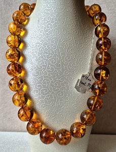 Янтарные бусы, новые, 50см, 90гр. Amber.