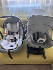 2x Bugaboo Turtle Air by Nuna turvahäll Grey melange +isofix (2 foto / 7)
