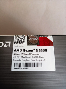 Процессор AMD Ryzen 5 5500 3,6 ГГц 16 МБ (3 фото из 3)