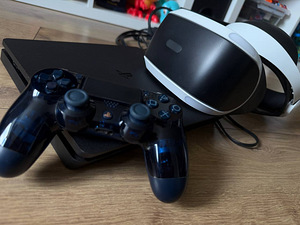 PlayStation 4 slim 500gb + limited edition DualShock + VR (1 foto / 5)