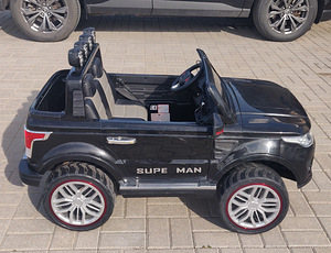 Детская машина Пикап 4WD 12V, 160W - черный, место для двоих (4 фото из 7)