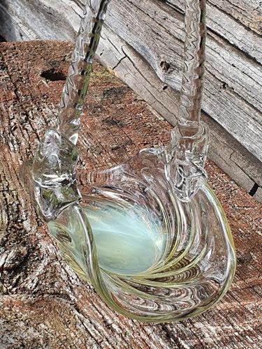 Tarbeklaasi helerohelise põhjaga korv Mihhail Mišalagin (foto #1)