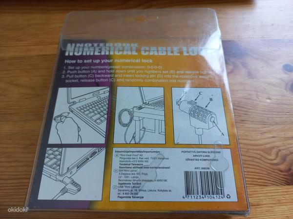 Notebook numerical cable lock SÜLEARVUTI LUKK (foto #2)