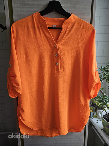 Uus oranž särk. Viskoos. Suurus 42. (foto #1)
