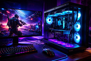 Mänguri PC Ryzen 5, 16GB, RTX 5060, vesi jahutus (4 foto / 6)