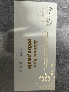 Elamus spa pääse perele kinkekaart (1 foto / 1)