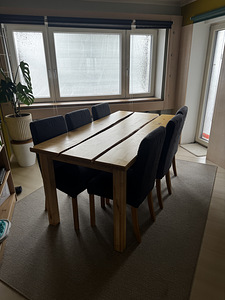 Täispuidust käsitöö söögilaud (4 foto / 5)