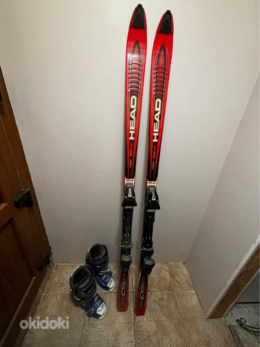 Горные лыжи, горные ботинки, комплект горных лыж для мужчин, (фото #1)