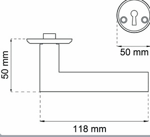 Ukselink Habo Miami kombi must (4 foto / 4)