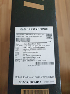 Msi katana gf76 12ue 17.3'' (2 фото из 2)
