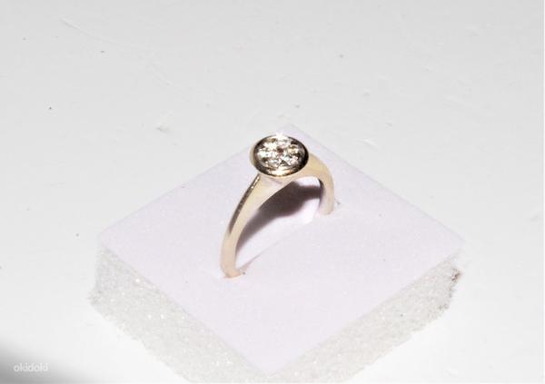 Золотое кольцо с бриллиантами 585 пробы 2.58 г (фото #2)