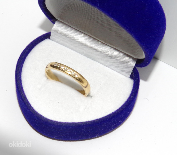 Золотое кольцо с бриллиантами, 750 пробы, вес 2.80 г (фото #2)