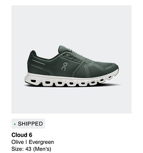ON Cloud 6 Olive, Evergreen (1 фото из 4)