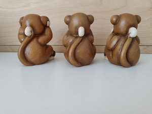 3 wise monkeys, keraamilised kujud, 3tk, THUN (3 foto / 4)