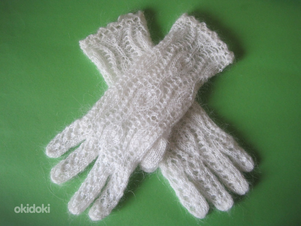 Кружевные перчатки из козьего пуха (фото #3)