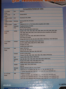 Sülearvuti universaalne laadija 144w vanson smp-150wusb (3 foto / 3)