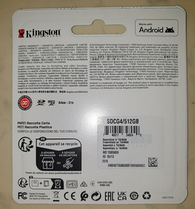 Kingston Canvas Go micro SD 512 GB 200mb/s U3, garantii 10a. (2 foto / 3)
