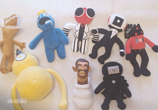 Pehmed mänguasjad Rainbow friends ja Skibidi toilet