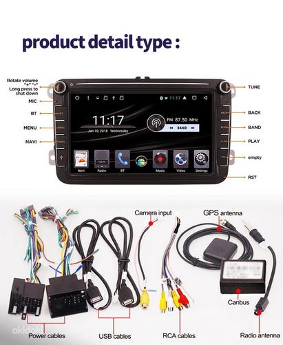VW Volkswagen Android 10 8" 1GB (фото #6)