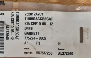 TURBO 282012A701 (GARRETT) (8 foto / 8)