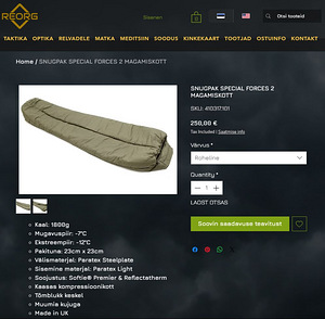Magamiskotid SNUGPAK SPECIAL FORCES SYSTEM (4 foto / 4)