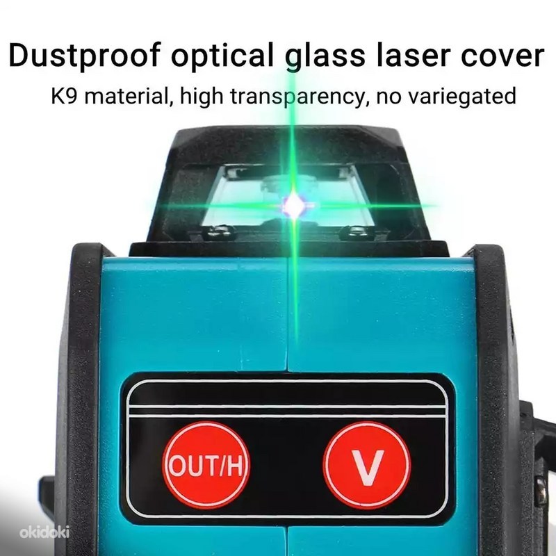 4D ristjoone laser akuga, puldist juhitav, uus (foto #7)