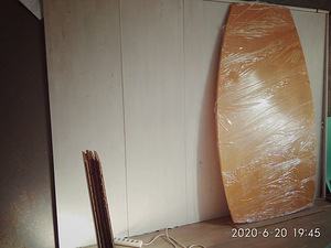 Laua alus 220cm, laius kestel 120 cm, üleval puuspoon raske (1 foto / 3)