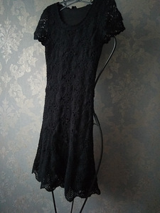 Платье черное мохера 55%, с подкладом S-M