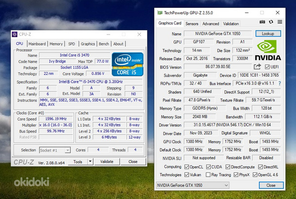 PC i5 3470/8gb/GTX1050 2gb/128gb SSD/500gb hdd/350W psu (foto #6)