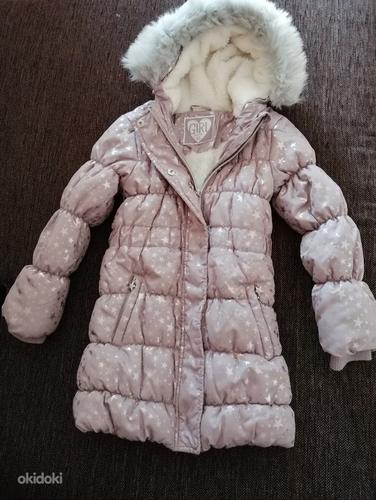 Зимнее пальто на девочку, размер 110-116 см (фото #1)
