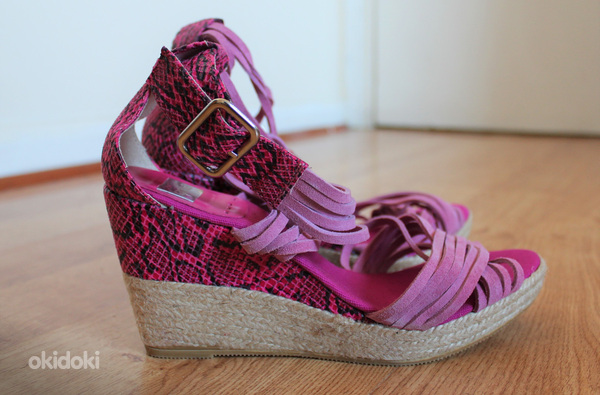 Kanna roosad sandaalid ehtse nahaga, 39, uued (foto #2)
