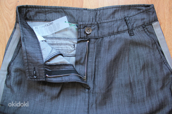 Benetton серые легкие брюки, IT40/S-XS, новые (фото #6)