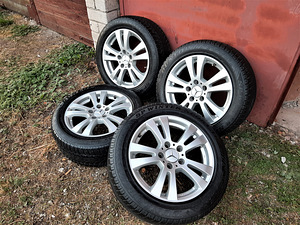 205/55 R16, M+S 4-5mm, с дисками Mercedes, оригинал (1 фото из 6)