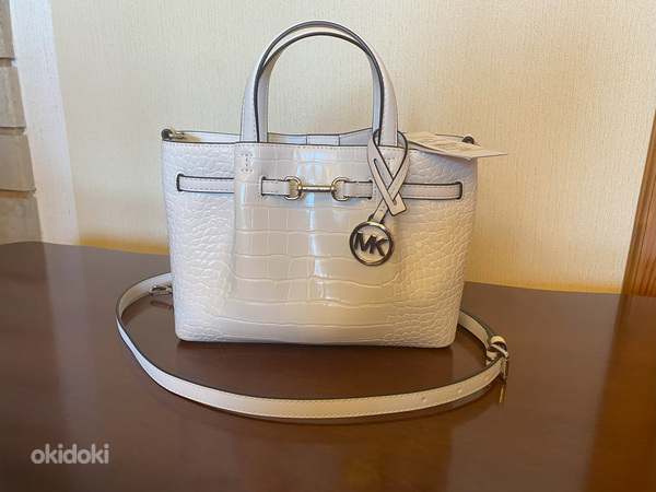Michael Kors Carson Small Crocodile Embossed Satchel