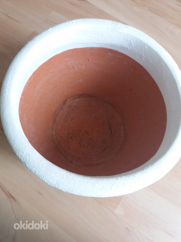 Новый керамический горшок красивого небесного цвета 25х30 см (фото #2)